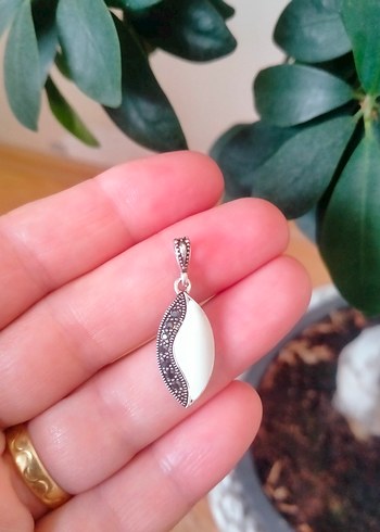 Sterling silver mine işlemeli gümüş kolye ucu