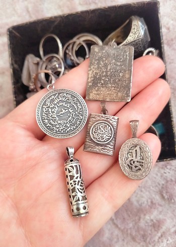 Sterling silver Antika Gümüş Cevşen kolye