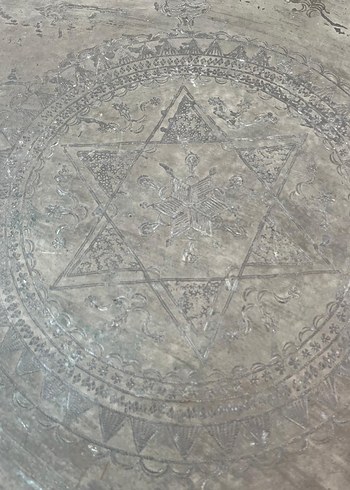 Antika büyük bakır sini - Görsel 2