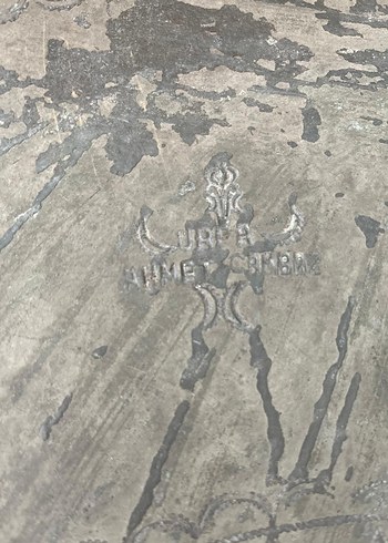 Antika büyük bakır sini - Görsel 4