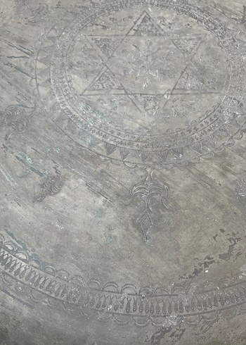 Antika büyük bakır sini - Görsel 5