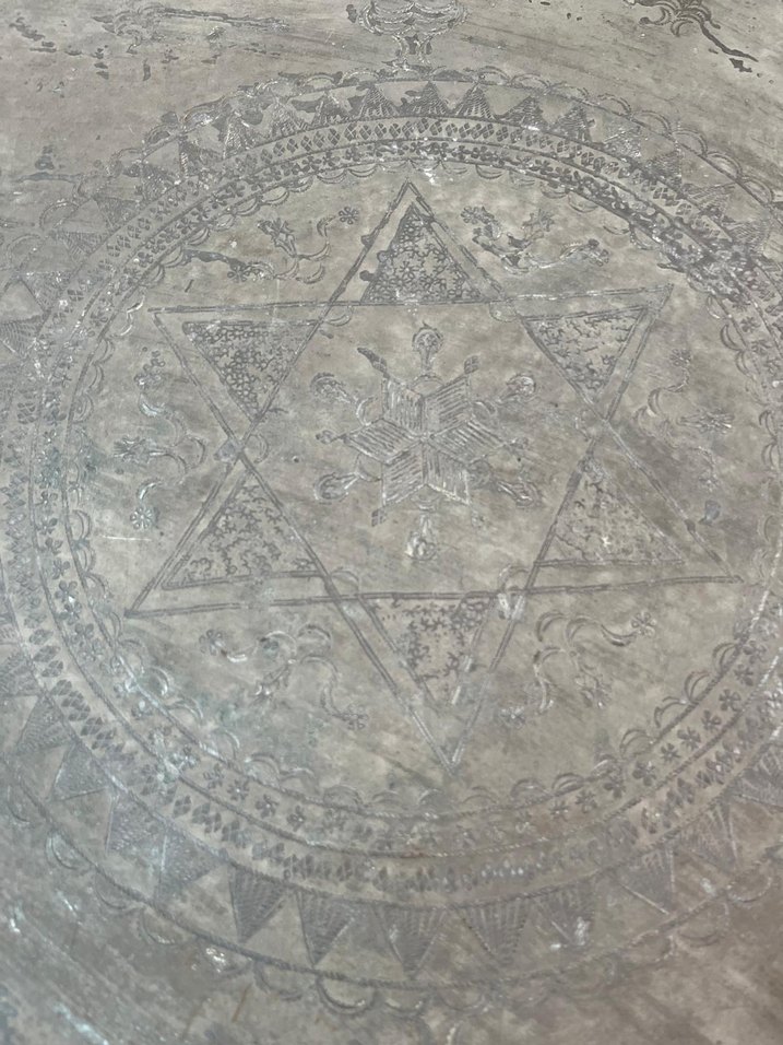 Antika büyük bakır sini - Görsel 2