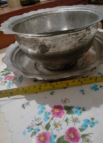 American Vintage Antika bakır tas ve sahan