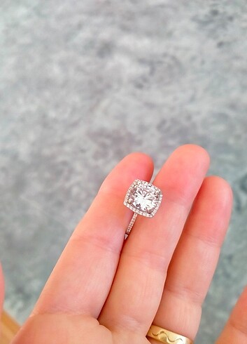 Gümüş  tektaş  yüzük  - Görsel 4