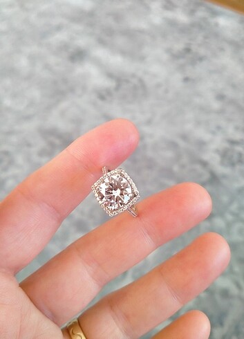 Gümüş  tektaş  yüzük  - Görsel 3