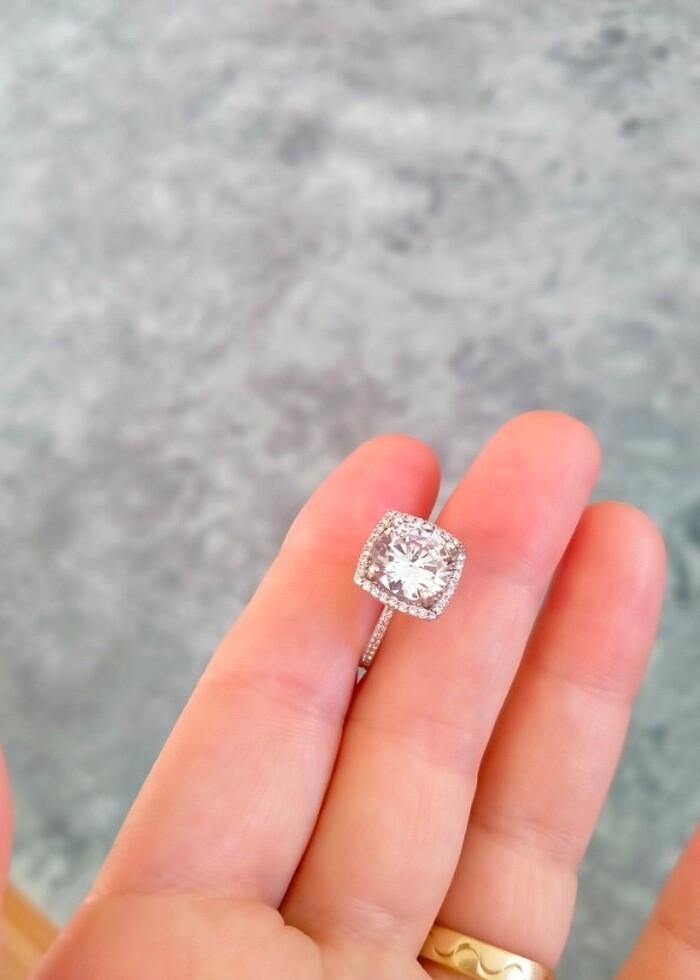 Gümüş  tektaş  yüzük  - Görsel 4