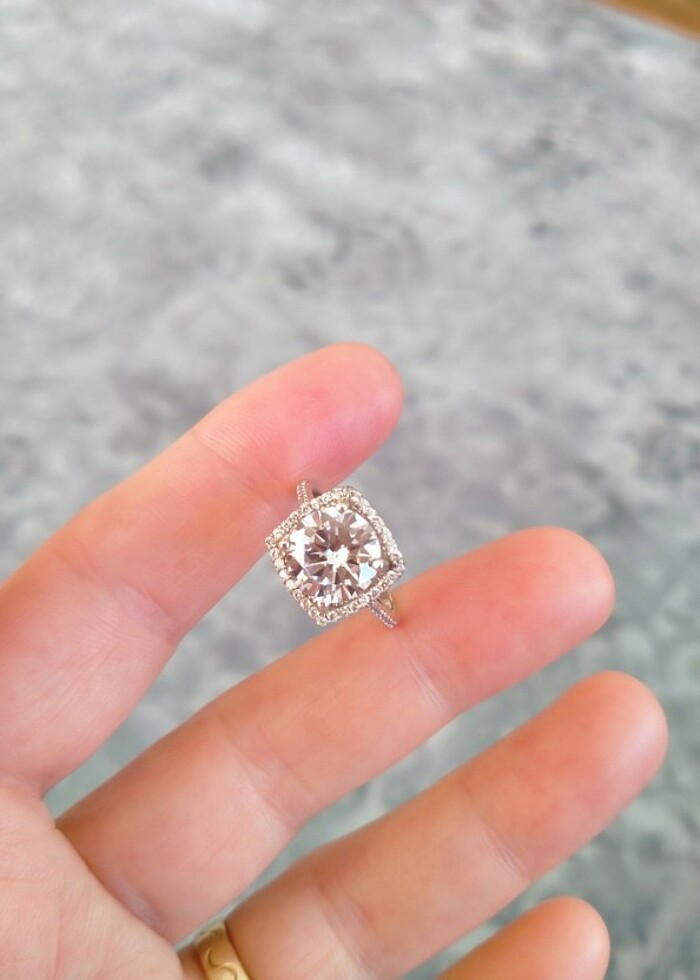 Gümüş  tektaş  yüzük  - Görsel 3