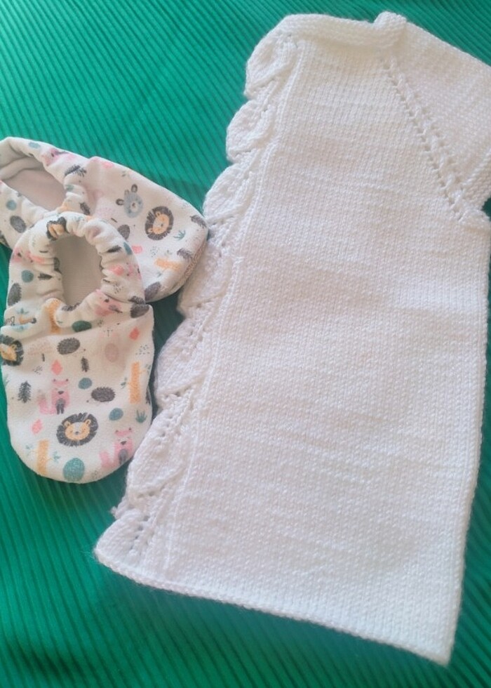 El örgüsü bebek yeleği  - Görsel 5