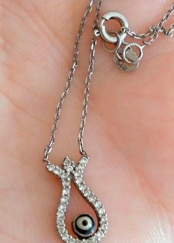 Sterling silver nazar boncuklu gümüş kolye