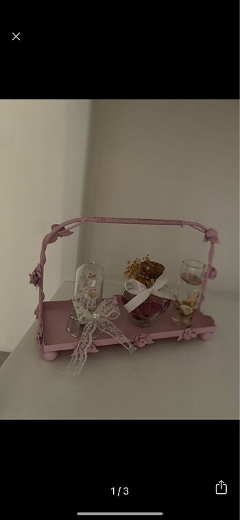 English home ferforje pembe mini tepsi