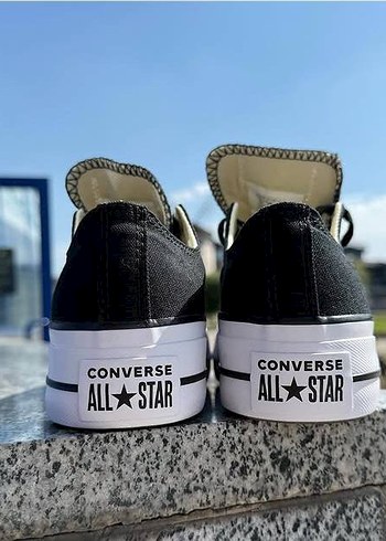 37 Beden siyah Renk Converse Siyah Platform Sneaker