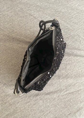 abiye payetli siyah çanta - Görsel 2