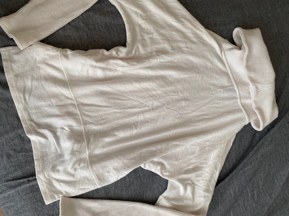 Kadın Beyaz Triko Boğazlı Kazak - Görsel 5