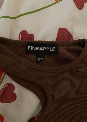 Fineapple Tek Omuzlu Kahverengi Crop Bluz - Görsel 3