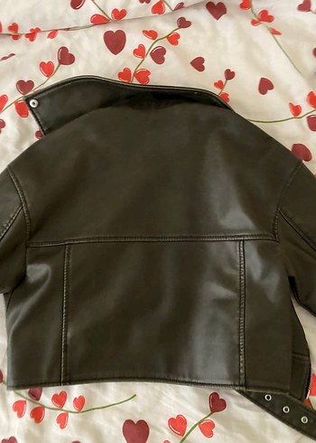stradivarius deri ceket - Görsel 4