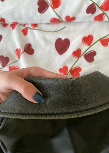 stradivarius deri ceket - Görsel 5