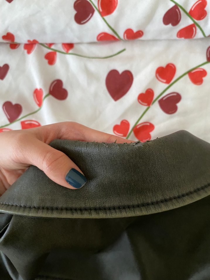 stradivarius deri ceket - Görsel 5