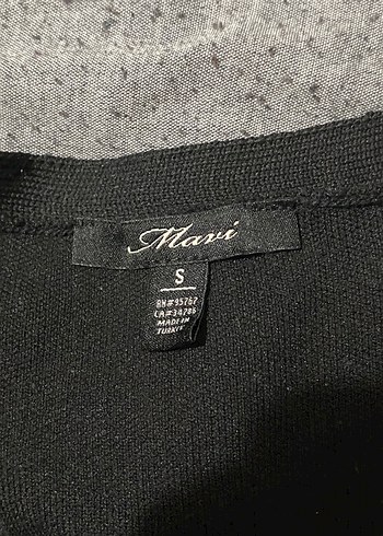 Düğmeli V Yaka Siyah Hırka/Bluz - Görsel 3