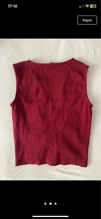 Trendyol & Milla bordo önü büzgülü crop