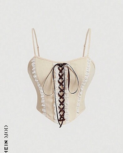 shein askılı kurdeleli güpürlü crop