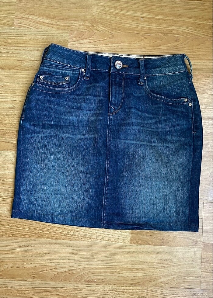 mavi kot etek - Görsel 4