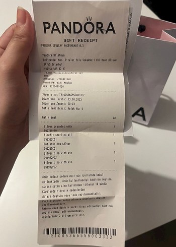 Beden beyaz Renk Pandora Bileklik Charmlı