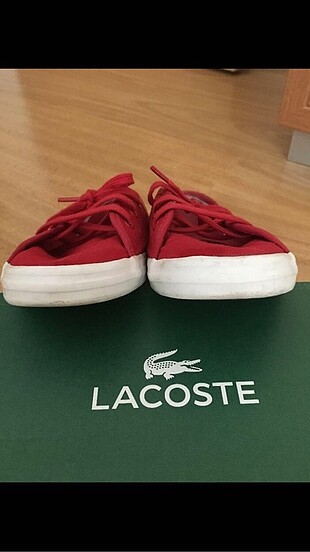 Lacoste Kırmızı orijinal Lacoste babet