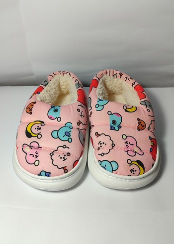 Sıfır BT21 Desenli Çocuk Peluş Ev Terliği Ayakkabısı (28-29)