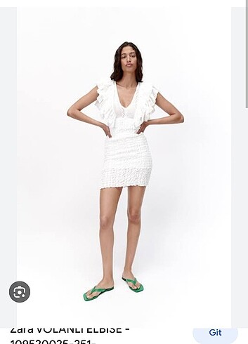 Zara beyaz elbise  - Görsel 2