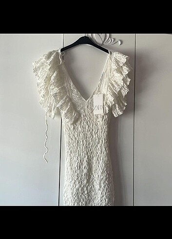 Zara beyaz elbise  - Görsel 4