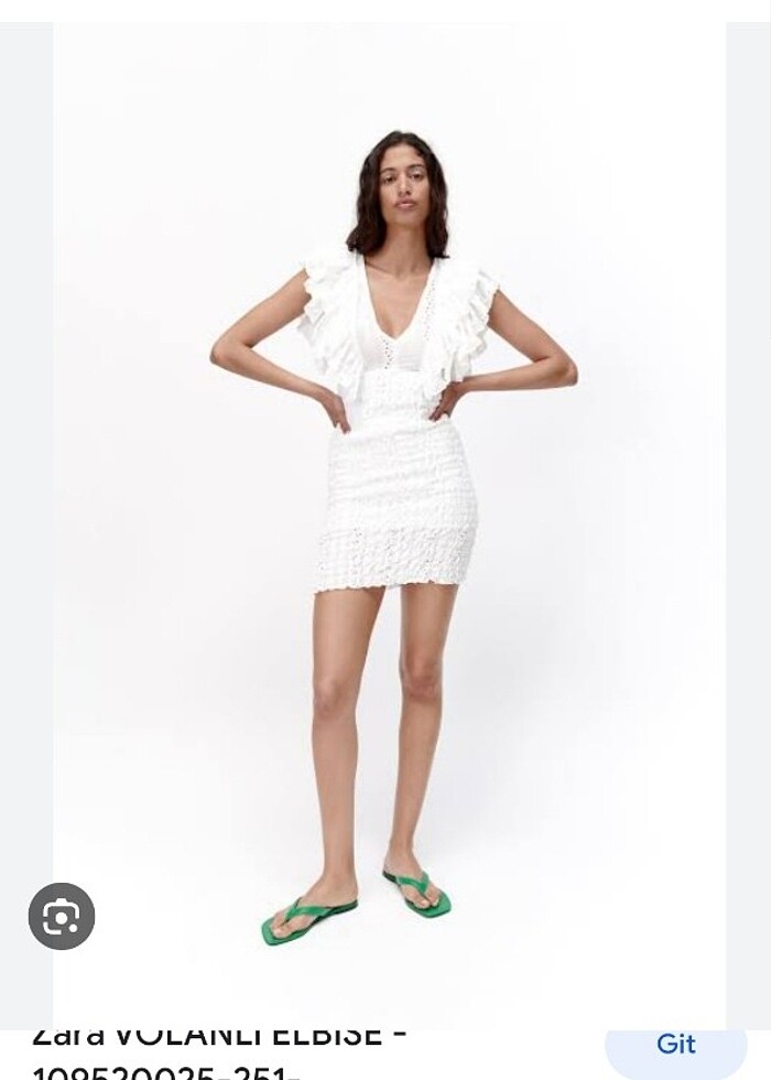 Zara beyaz elbise  - Görsel 2