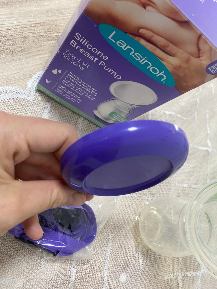 Lansinoh Mor Silikon Göğüs Pompası - Görsel 5