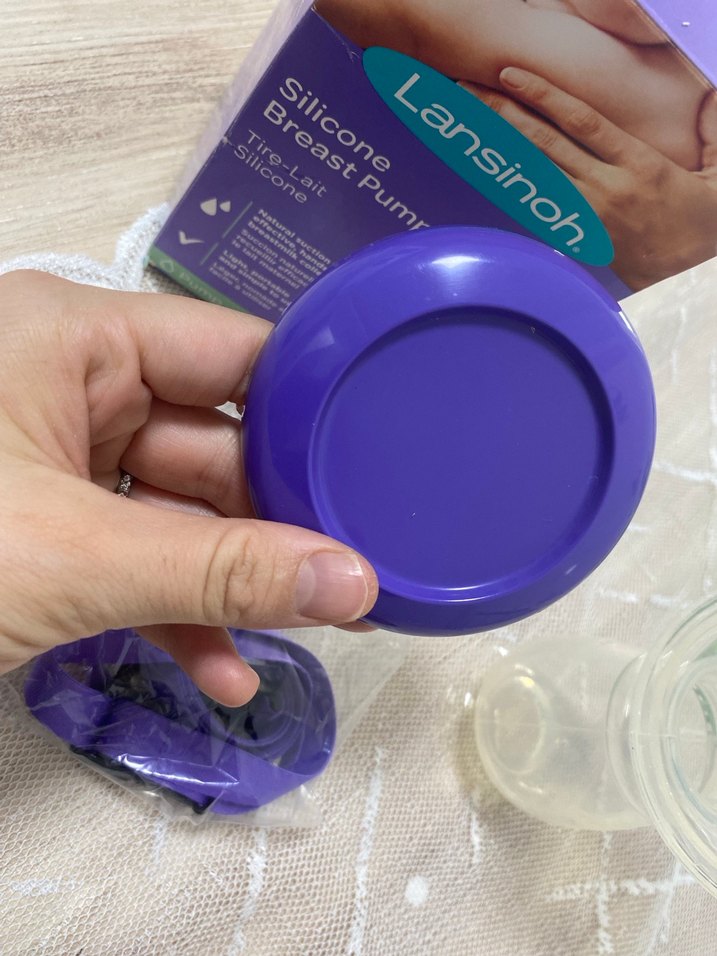 Lansinoh Mor Silikon Göğüs Pompası - Görsel 3