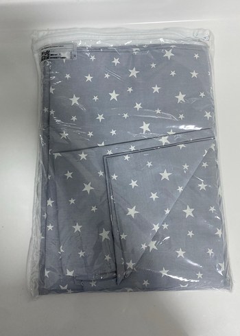 Gri Yıldız Desenli Çocuk bebek nevresim takımı - Görsel 2