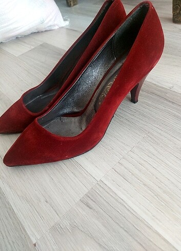 Bordo stiletto topuklu ayakkabı