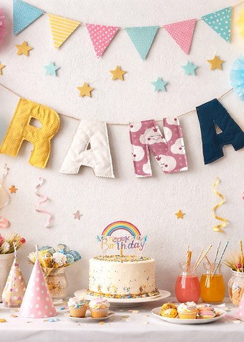 Renkli Nakışlı Çocuk Duvar Süsü - Görsel 2