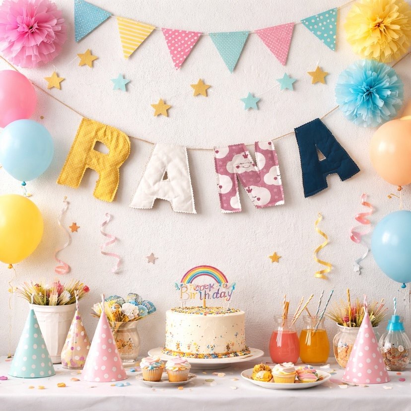 Renkli Nakışlı Çocuk Duvar Süsü - Görsel 2