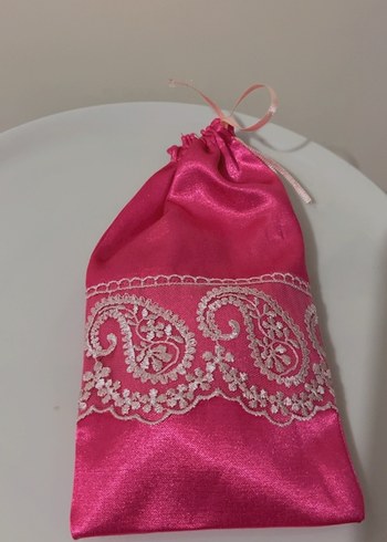 Pembe Dantel Detaylı İpek Saç Tokası Seti - Görsel 2