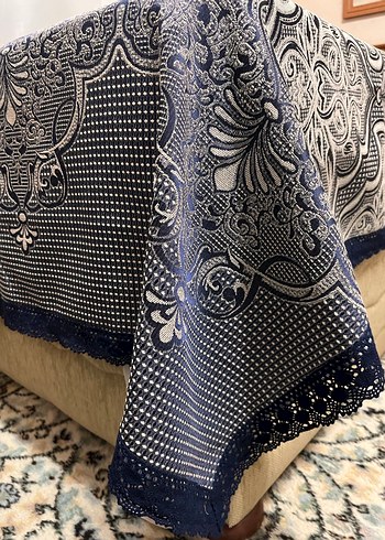 Gri İşlemeli Yatak Örtüsü Çift kişilik - Görsel 5