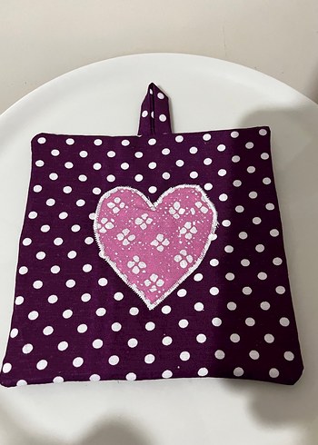 Nakışlı Mor Fırın Eldiveni Seti - Görsel 2