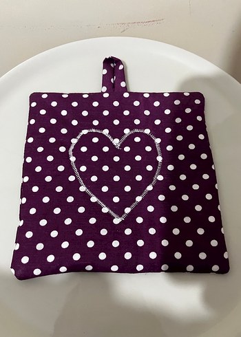 Nakışlı Mor Fırın Eldiveni Seti - Görsel 3