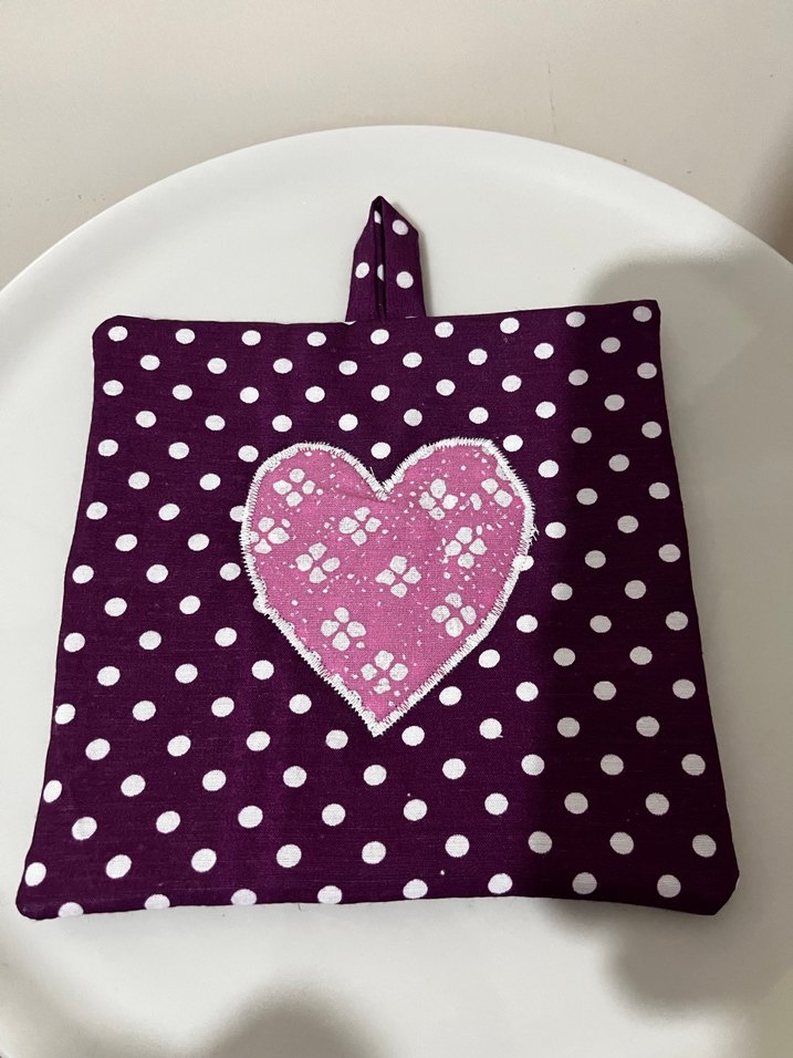 Nakışlı Mor Fırın Eldiveni Seti - Görsel 2