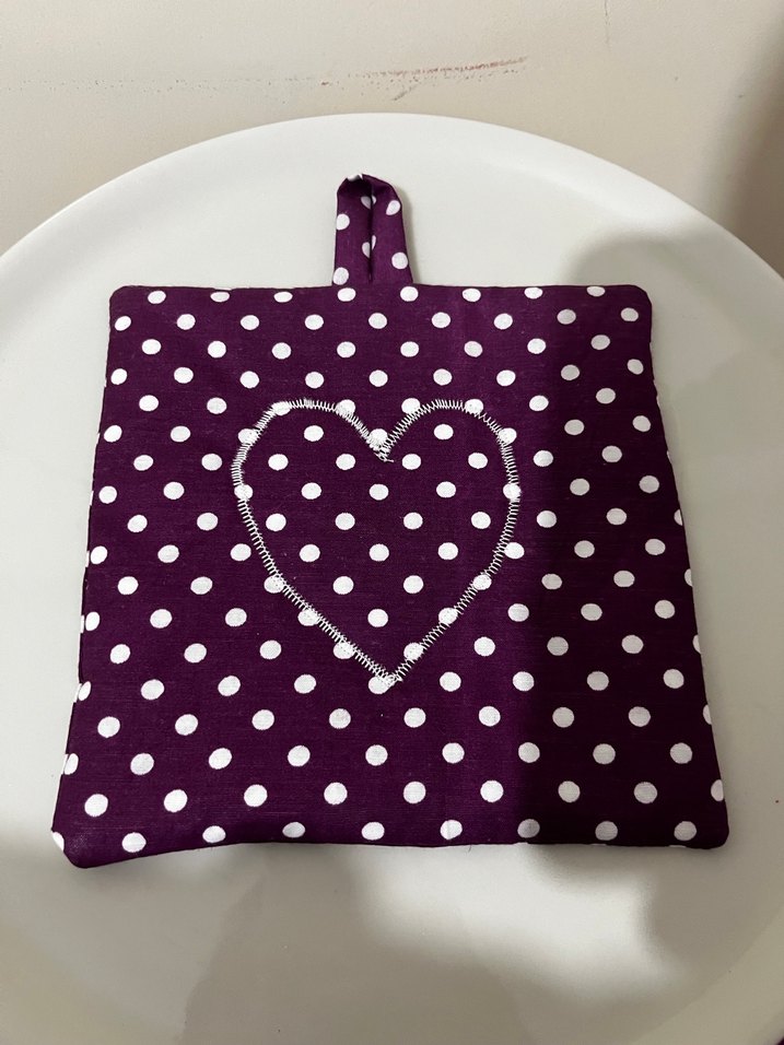 Nakışlı Mor Fırın Eldiveni Seti - Görsel 3