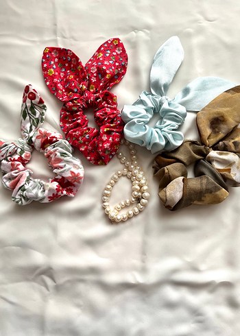 Renkli Elastik Bohem Vintage Saç Tokaları - Görsel 3