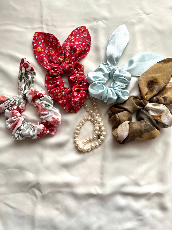 Renkli Elastik Bohem Vintage Saç Tokaları - Görsel 3