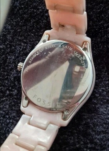 Beden Fossil pembe sedef saat