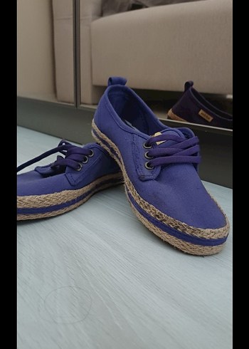 Adidas Mor Süet Dolgu Topuklu Bağcıklı Kadın Espadril