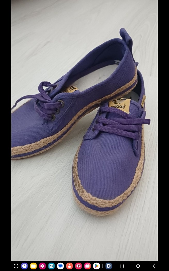 Mor Süet Dolgu Topuklu Bağcıklı Kadın Espadril - Görsel 3