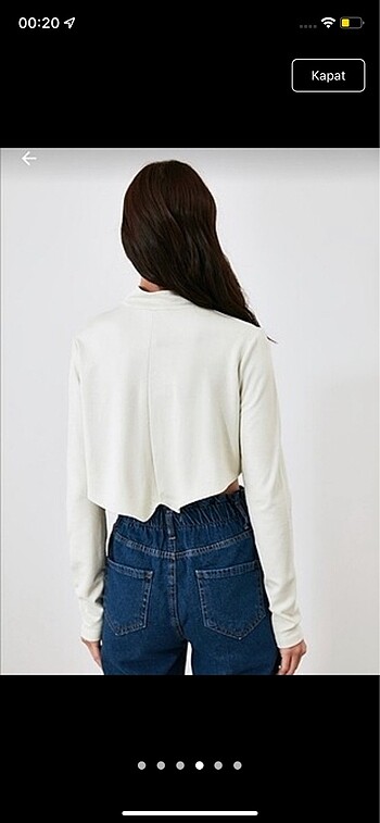 s Beden beyaz Renk Milla crop bluz