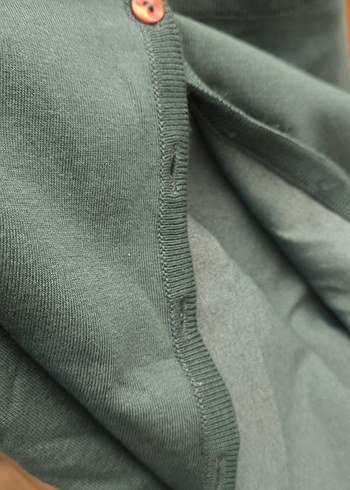 Düğmeli Yeşil Kadın Hırka - Görsel 5